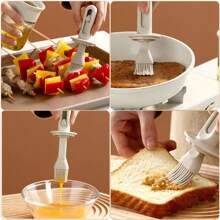 酱汁和油瓶，带可调节硅胶刷，适用于烹饪烧烤厨房 - 分离油和刷子 - 5 盎司（150 毫升）