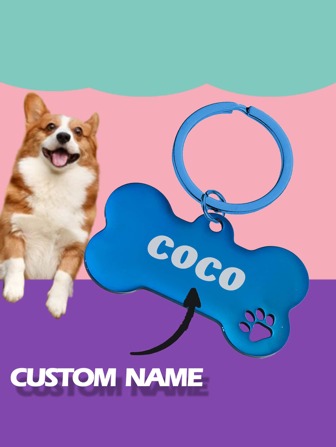 1pc aangepaste hond ID-tag, gepersonaliseerde hond naamplaatje, op maat gegraveerde hond tag, gepersonaliseerde kat ID-tag, aangepaste huisdier naamplaatje, gepersonaliseerde hond tag met naam en tekst, Moederdag cadeau, Vaderdag cadeau, verjaardagscadeau, huisdier cadeau, hond verjaardag Cadeau, cadeau voor hondenliefhebber, cadeau voor mama/vader, cadeau voor haar/vriendin