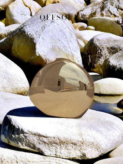 Acrylic Evenin Clutch Bag, Unique Shape, Mirror Finish, Shoulder/Crossbody Chain Strap, Chic, High-End, Metallic Feeling, Gift Box, Women Handbag, Perfectly Matching With Prom Accessories, Best Choice Elegant Bag For Bridal Shower