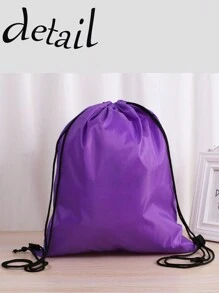 Blank Polyester Drawstring Backpack, Sports Bag, Water Resistant For Customization