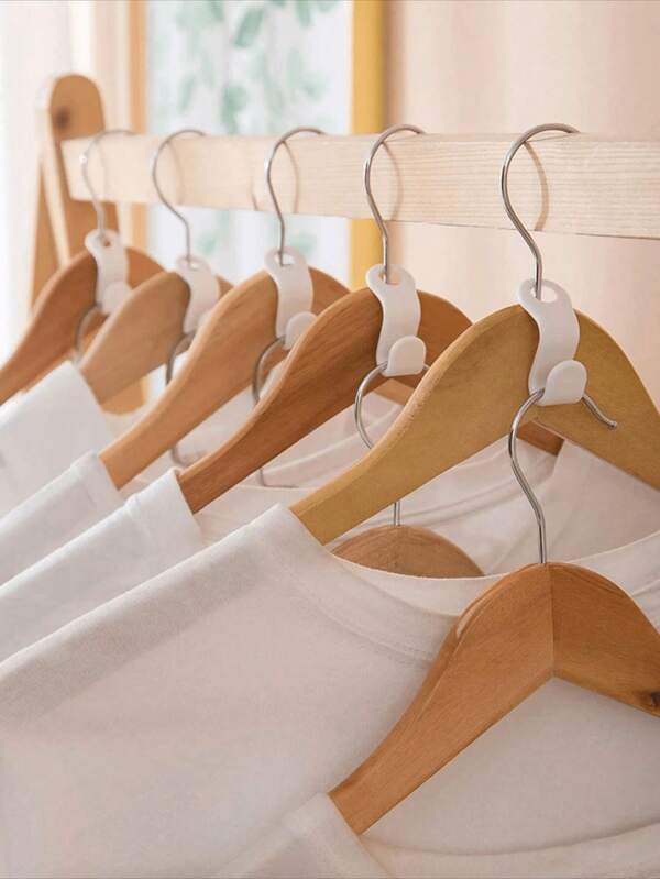10pcs Clothes Hanger Connector Hooks, Magic Hanger Hooks, Heavy Duty Cascading Connection Hooks, Space Saving Hanger Extenders Clips, For Clothes, For Organizer Closet