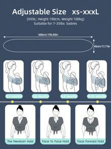 1pc Baby Wrap Carrier - Original Baby Carrier Wrap Sling For Newborns - Baby Wearing Essentials - Newborn Wrap Swaddle Holder, Newborn To Toddler Infant Sling