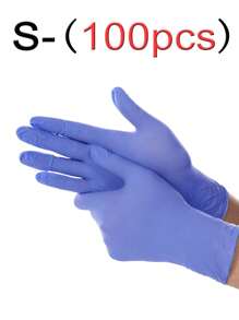 30/60/100 只/袋粉色、白色、蓝色、紫色、黑色一次性丁腈手套，非常适合厨房、洗碗、清洁、美容院、染发、酒店、防水、清洁、洗衣、以及水产养殖食品加工家庭清洁日常使用和 DIY 树脂制作工具，不含乳胶、无粉、厨房、浴室、家庭、家居用品
