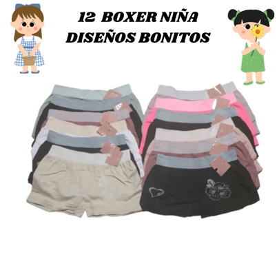12 Boxer Niñas Calzones Ropa De Cama Para Niñas Accesorios LEODY