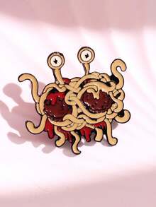 1pc Cyberpunk Gothic Abstract Monster Eye Brooch, Metal Badge For Bag - Multicolor - View 3