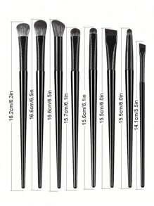 8pcs Soft Eye Makeup Brush Set, Including Eyeshadow, Smudger, Angle, Detail Brushes,Eyebrow Brush,Eyeshadow Brush,Spoolie,Spoolie Brush