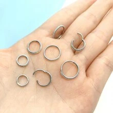 1件装卡扣式铰链分段蛋白石鼻环，不锈钢材质，低过敏性，16G/18G/20G，可用于鼻中隔穿孔、唇环、耳骨环、耳屏环、耳廓环、耳廓耳廓环、耳轮环等，蓝色/粉色，6mm/8mm/10mm，可用于耳垂、肚脐、乳环等，男女皆宜的身体穿孔饰品。 - N016 - 查看 6