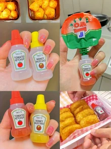 4pcs Mini Sauce And Tomato Sauce Bottles, Mini Tomato Sauce Bottles, Seasoning Squeeze Bottles, Plastic Portable Containers, Leak Proof Plastic Seasoning Bottles, Spice Bottles, Kitchen Utensils, Used For Salad Dressings, Spices, Honey, Back To School Season, Back To School Supplies, Perfect Lunch Boxes, Picnics, Offices, Perfect Kitchen Utensils, And Apartment Essentials.