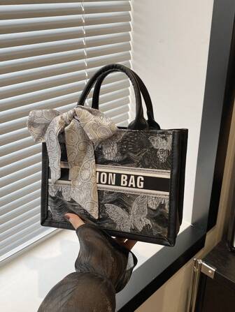 时尚简约夏季手提包，大容量女士手提包