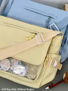 New 2024 Kawaii Itabag Women Messenger Bag, School Girls Transparent Book Crossbody Bags, Women Contrast Clear Ita Bag Cover Shoulder, Street & Japanese Style Women Bag - Blue - View 7