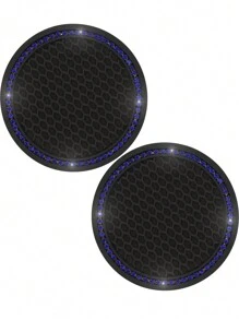 2Pcs Multifunctional Car Coaster Water Cup Slot Non-Slip Mat Silica Pad Cup Holder Mat Auto Interior Decoration Accessories Best Seller Gifts