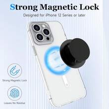 Đế từ tương thích với kẹp điện thoại và vỏ MagSafe IPhone, đen, trắng, trong suốt - MMA106-Đen - Xem 12