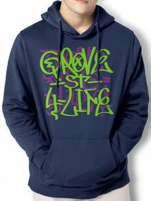 Grove ST Print SA Jacket Sweatshirt Kangaroo GPJ1 - Navy Blue - View 1