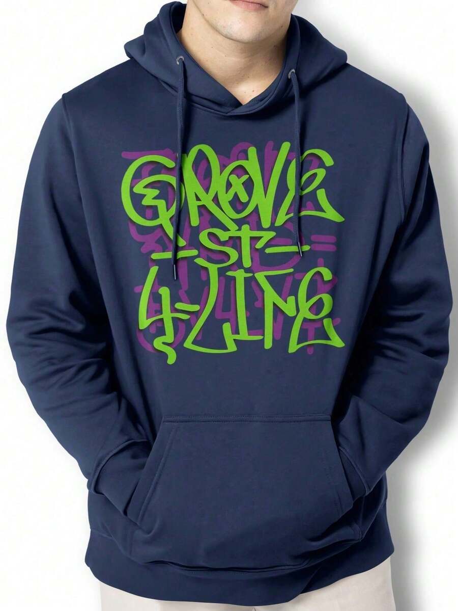 Grove ST Print SA Jacket Sweatshirt Kangaroo GPJ1 - Navy Blue - View 1