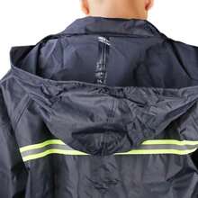 Traje Impermeable para Motociclista, Ropa de Lluvia con Capucha y Reflectantes, Conjunto Resistente al Agua para Moto y Exterior - Verde - Ver 5