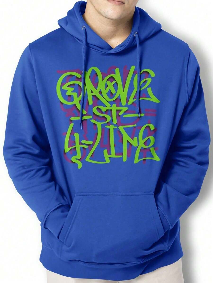 Grove ST Print SA Jacket Sweatshirt Kangaroo GPJ1 - Royal Blue - View 1