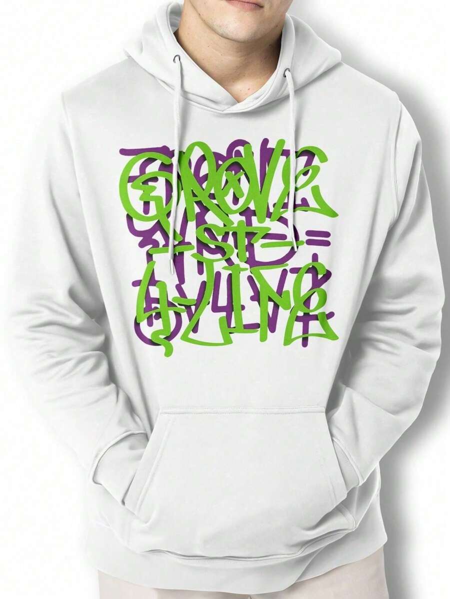 Grove ST Print SA Jacket Sweatshirt Kangaroo GPJ1 - White - View 1