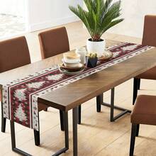 1 件 13*72 英寸圣诞桌旗，配有其他各种图案，家庭厨房餐桌装饰季节性节日桌旗，适用于室内和室外派对装饰、家居装饰、圣诞装饰、派对用品 - 彩色 - 查看 4