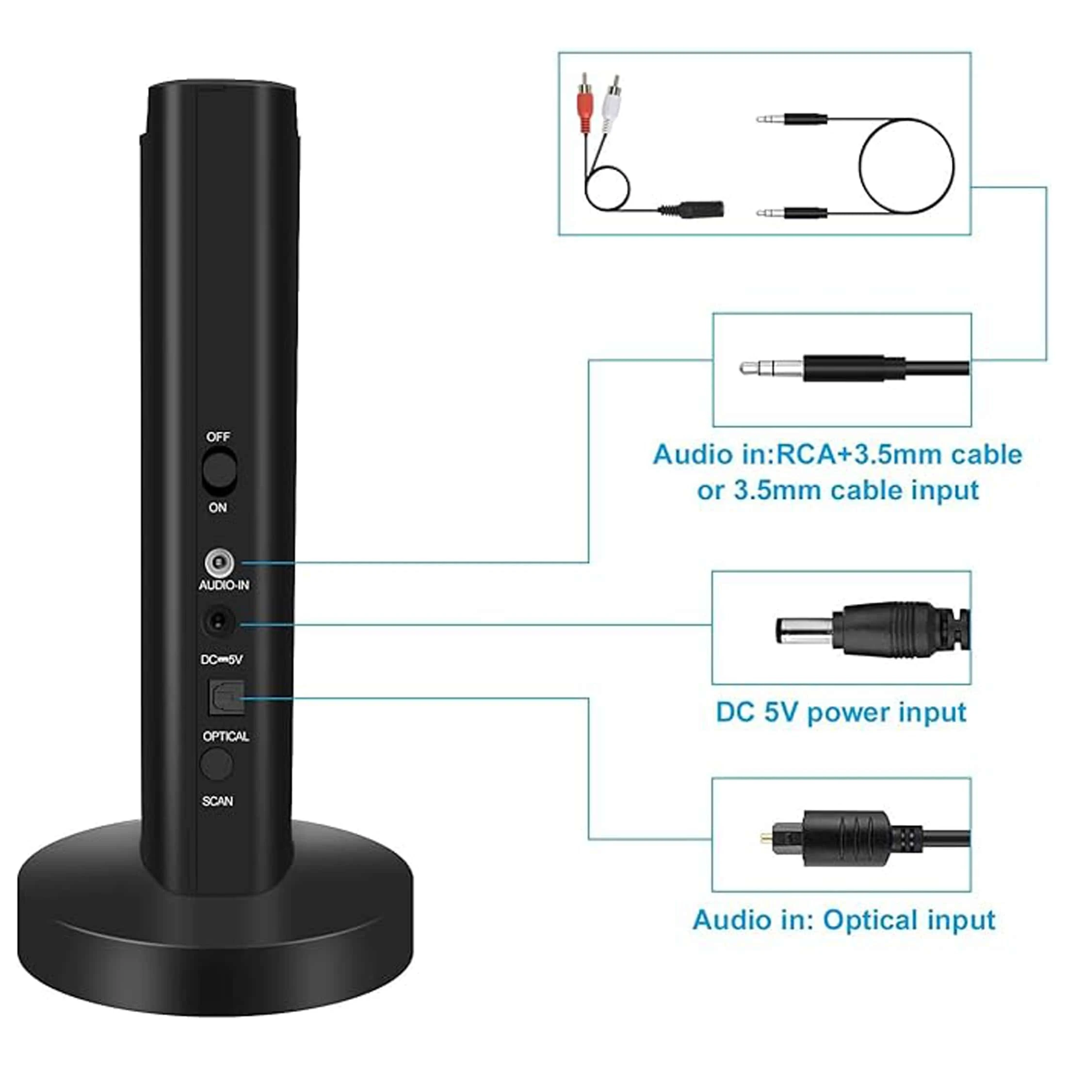 Auriculares inalámbricos para TV, auriculares inalámbricos supraaurales ...
