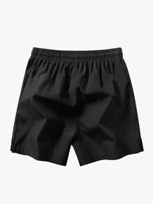 Bộ 3 quần short thể thao thường ngày cho bé trai tuổi teen, thích hợp cho hoạt động ngoài trời, mùa xuân và mùa hè. - màu đen - Xem 3