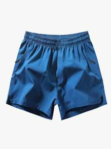 Bộ 3 quần short thể thao thường ngày cho bé trai tuổi teen, thích hợp cho hoạt động ngoài trời, mùa xuân và mùa hè. - màu đen - Xem 4