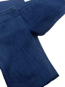 Jeans de oso gradiente y letras afelpadas para niño preadolescente - Multicolor - Ver 5
