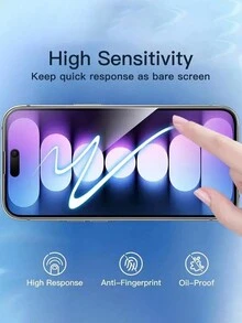 1 Miếng Bảo Vệ Màn Hình Kính Cường Lực Chống Nhìn Trộm Tương Thích Với Iphone X/XS/XR/11/12/13/14/15/15PLUS/15PRO/15PROMAX /7/8/PLUS-9H Độ Cứng Chống Trầy Xước Dễ Dàng Lắp Đặt - màu đen - Xem 5