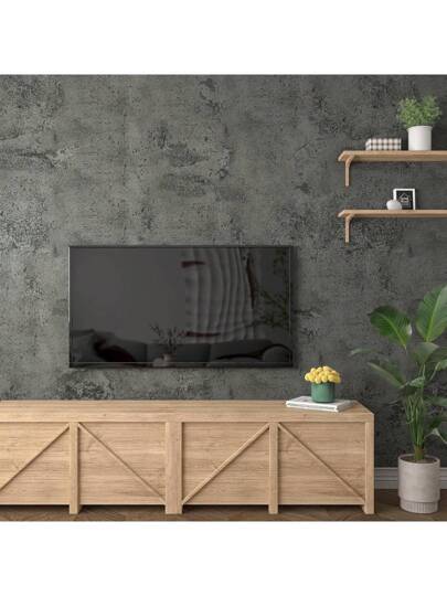 1Roll 15.7in*196.8/118.1/39.3in Old Concrete Wand Peel Stick Wallpaper Bathroom Renter Friendly Dark Grijs Cement Mural Bedroom Self Adhesive Contact Paper Vinyl Wrap Bureau Hoes view 5