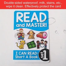 I Can Read Phonics CVC Word Learning Flashcards, English Flashcards, Educational Learning Toys, Learning School Classroom Supplies, Educational Reading Toys For Indoor And Outdoor Reading (Some Accessories Are Random, With Two Metal Rings Included), Best Gift (Style Random)