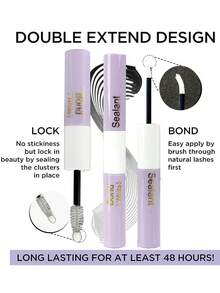 1pc 6ml Eyelash Glue & Setting Liquid, 2-In-1 Eyelash Cluster Extension Glue And Setting Liquid, Super Fixing, Waterproof, Gentle, 72-Hour Lasting, Ideal For Sensitive Eyes Beginners, DIY Eyelash At Home, Eyelash Extension Glue Set, False Lashes Application Tool (Clear Glue And Clear Setting Liquid) - White - View 7