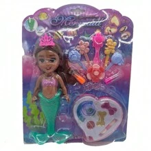 Mermaid Princess Makeup Toy And Doll With LED Light - 隨機的 - 查看 6