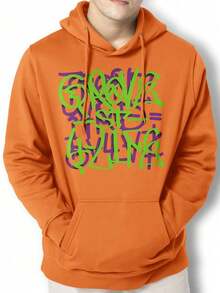 Grove ST Print SA Jacket Sweatshirt Kangaroo GPJ1 - Orange - View 1