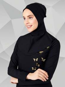 1pc Elegant Solid Color Polyester Tube Headband/Headscarf For Women, Versatile Daily Under Cap