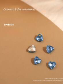 Bộ dụng cụ làm móng DIY hình trái tim nhọn đáy, đầy đủ các loại trang sức lấp lánh, kim cương hình trái tim màu sắc kỳ diệu. Móng tay và các vật dụng làm móng. - Nhiều màu - Xem 17