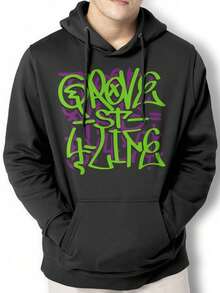 Grove ST Print SA Jacket Sweatshirt Kangaroo GPJ1 - Black - View 1