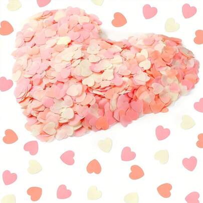 1000 tờ giấy vụn hình trái tim nhiều màu, giấy vụn hình trái tim nhiều màu, trang trí tiệc lễ hội, trang trí tiệc cưới ngày lễ tình nhân, giấy vụn màu làm bóng bay, vật dụng tạo không khí, giáng sinh