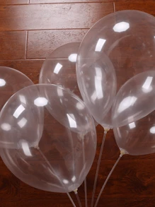 50 Plain Colorful Bladder Balloon 7 Inch Pear Shape Balloons Birthday Party Decoration Tea Reveal Arch - Cristal/Transparente - View 4