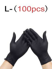 30/60/100 只/袋粉色、白色、蓝色、紫色、黑色一次性丁腈手套，非常适合厨房、洗碗、清洁、美容院、染发、酒店、防水、清洁、洗衣、以及水产养殖食品加工家庭清洁日常使用和 DIY 树脂制作工具，不含乳胶、无粉、厨房、浴室、家庭、家居用品