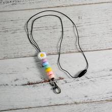 Multi-Style Abacus Bead Silicone ID Card Lanyard Neck Strap, EU & US Cross-Border New Arrival - Multicolor - View 9