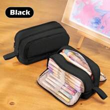 Estojo de lápis de grande capacidade, estojo multifuncional para canetas, estojo para canetas em cores de macaron para estudantes, armazenamento de papelaria, material de escritório escolar, volta às aulas, volta às aulas, material escolar, estojo para lápis, mochila escolar