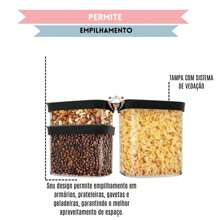 Pote Hermético 1500ml  Anti Impacto Medias Porcoes Porta Mantimentos Para Bolos, Pães , Bolacha, Torrada