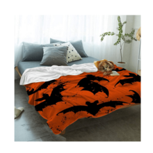 Chăn ngủ họa tiết dơi in kỹ thuật số Flannel - Nhiều màu - Xem 5