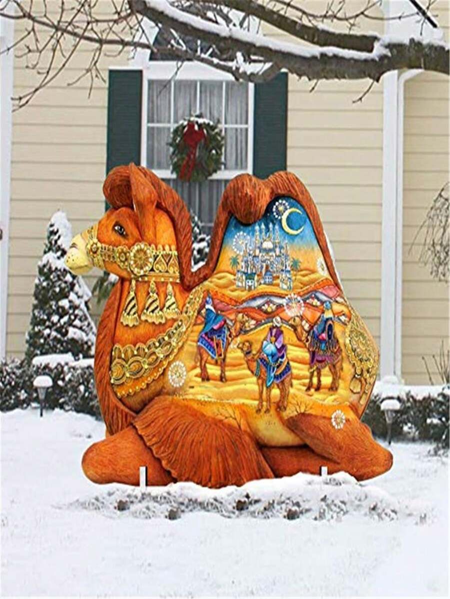 Designocracy 998521-O Three Wise Men Wooden Ornament - Nhiều màu - Xem 1