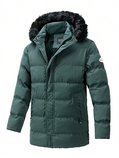 男友风男士户外加厚保暖连帽棉服外套