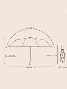 1 件全自动折叠遮阳雨伞，防紫外线 - 藍白色 - 查看 7