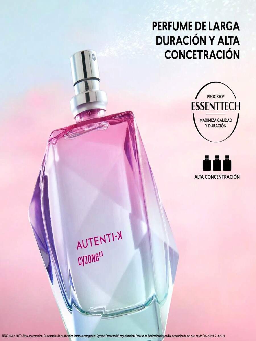 Perfume de Mujer Autentik, aroma floral de larga duración y concentración, Cyzone de 45 ml. - Floral - Ver 1