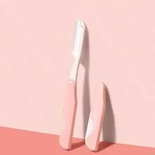 1pc Safety Eyebrow Razor For Men & Women, Foldable With Replaceable Blades, Suitable For Beginners, Non-Scratch