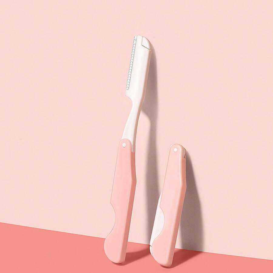 1pc Safety Eyebrow Razor For Men & Women, Foldable With Replaceable Blades, Suitable For Beginners, Non-Scratch