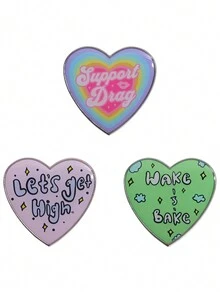 QIHOO 3pcs High Creative UV Clips For Gift Cartoon Art Fun Decoration Brooch Clothes Backpack Collar Badge Accessories Gift - Multicolor - View 9