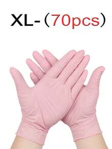 40/70/100 只/一次性丁腈手套，左右手均可使用，男女皆宜，非常适合厨房、洗碗、清洁、美容院、染发、酒店、防水、清洁、洗衣，以及水产养殖、食品加工、家庭清洁、日常使用和DIY树脂制作工具，粉色、白色、蓝色、紫色、黑色，不含乳胶，无粉， - 彩色 - 查看 33